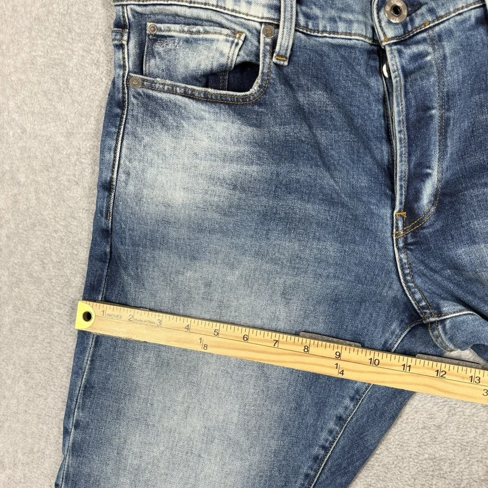 G-Star Raw‎ 3301 Regular Tapered Jeans Mens 32x30 Crazy Wash Stretch Button Fly